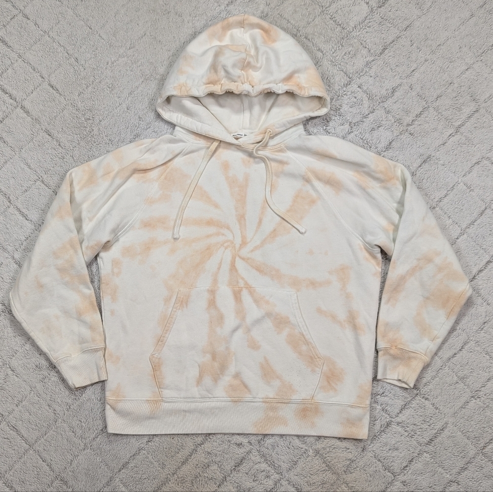 Reformation Hoodie Sweatshirt Womens L Beige Cream Tie Dye Tanner Relax Lounge